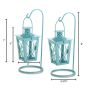 Baby Blue Hanging Railroad Lanterns