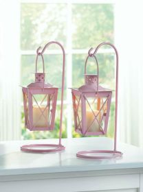 Pretty In Pink Railroad Candle Lanterns