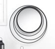 Modern Three Ring Wall Mirror - Decorative Round Mirrors for Living Room or Bedroom