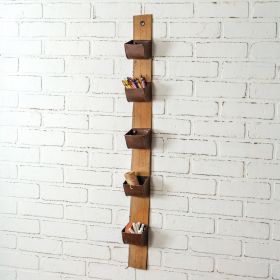 Hanging Utility Belt Organizer with 5 Metal Pockets