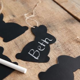 Cutout Bunny Chalkboard Tags - Min of 2