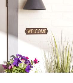 WELCOME CAST IRON SIGN