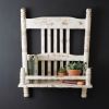 Rustic Farmhouse Chair Shelf - Vintage Style Furniture for Home Decor and Storage