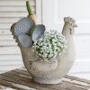 Large Hen Planter - Decorative Resin Hen Garden Statue for Plants and Flowers