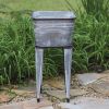 Single Wash Bin Planter - Rustic Garden Decor for Small Spaces