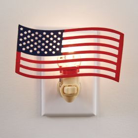 American Flag Night Light - Set of 4 Patriotic LED Nightlights for Home Decor