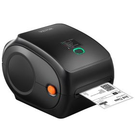 VEVOR Direct Bluetooth Thermal Label Printer HD(300DPI), All in One BT-USB Cable Dual-use Shipping Label Printer w/Automatic Label Recognition, Suppor