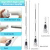 Electric Spin Scrubber, New Cordless Voice Prompt Cleaning Brush with 9 Replaceable Brush Heads, 3 Adjustable Speeds, and Adjustable Extension Long Ha