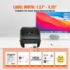 VEVOR Direct Bluetooth Thermal Label Printer HD(300DPI), All in One BT-USB Cable Dual-use Shipping Label Printer w/Automatic Label Recognition, Suppor