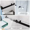 Frameless Double Sliding Shower, 69" - 72" Width, 79" Height, 3/8" (10 mm) Clear Tempered Glass, , Designed for Smooth Door with Clear Tempered Glass