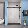 Frameless Double Sliding Shower, 69" - 72" Width, 79" Height, 3/8" (10 mm) Clear Tempered Glass, , Designed for Smooth Door with Clear Tempered Glass