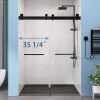 Frameless Double Sliding Shower, 69" - 72" Width, 79" Height, 3/8" (10 mm) Clear Tempered Glass, , Designed for Smooth Door with Clear Tempered Glass