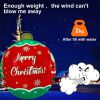 Light Up PVC Inflatable Christmas Ball, 24 Inch Large Outdoor Xmas Decorated Merry Xmas Giant Ball