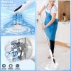 Electric Spin Scrubber, New Cordless Voice Prompt Cleaning Brush with 9 Replaceable Brush Heads, 3 Adjustable Speeds, and Adjustable Extension Long Ha