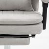 Vinsetto Microfibre Executive Massage Office Chair, Swivel Computer Desk Chair, Heated Reclining Computer Chair with Lumbar Support Pillow, Light Gray