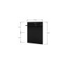 Manhattan Comfort Tribeca 35.43 Mid-Century Modern TV Panel with Overhead Decor Shelf in Black