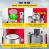 VEVOR Button Maker 58mm Badge Maker Machine 2.28 inch Badge Punch Press Pin Button Maker with Free 500 Pcs Button Parts and Circle Cutter (500pcs,58mm