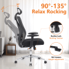 Sweetcrispy High Back Ergonomic Office Chair Adjustable Headrest and Waistrest Mesh Desk chair
