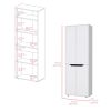 Multistorage Kitchen Pantry Hepler, Kitchen, White / Black