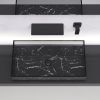 Wall mounted bathroom waterfall faucet