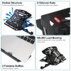 360¬∫ Rotating Laptop Riser Stand Foldable Desk Laptop Riser Tablet PC Holder with Phone Stand 8 Level Adjustable Height Inbuilt Handle for Home Offic