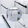 Frameless Double Sliding Shower, 69" - 72" Width, 79" Height, 3/8" (10 mm) Clear Tempered Glass, , Designed for Smooth Door with Clear Tempered Glass