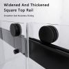 Frameless Double Sliding Shower, 69" - 72" Width, 79" Height, 3/8" (10 mm) Clear Tempered Glass, , Designed for Smooth Door with Clear Tempered Glass
