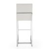 Manhattan Comfort Element 42.13 in. Pearl White and Polished Chrome Stainless Steel Bar Stool