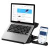 360¬∫ Rotating Laptop Riser Stand Foldable Desk Laptop Riser Tablet PC Holder with Phone Stand 8 Level Adjustable Height Inbuilt Handle for Home Offic