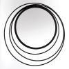 Modern Three Ring Wall Mirror - Decorative Round Mirrors for Living Room or Bedroom