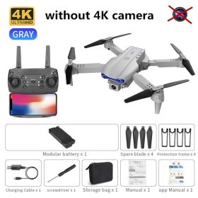 new K3 drone 4K HD dual camera foldable height keeps drone WiFi FPV 1080p real-time transmission RC Quadcopter toy PK sg906 pro (Ships From: China, Color: grey No camera)