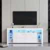 Modern contracted LED TV Cabinet with Storage Drawers,4 Storage Cabinet with Open Shelves for Living Room Bedroom