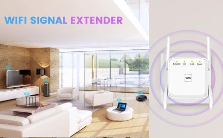 WiFi Extender - 5G WiFi Repeater Internet Booster with Ethernet Port - 1200Mbps WPS WiFi Extenders Signal Booster for Home - Covers 4000sq.ft 35 Devic (default: default)