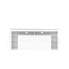 Modern contracted LED TV Cabinet with Storage Drawers,4 Storage Cabinet with Open Shelves for Living Room Bedroom
