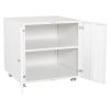 Office furniture Copier Cabinet white 2 door steel copier stand mobile pedestal file Printer Stand
