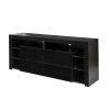 Modern contracted LED TV Cabinet with Storage Drawers,4 Storage Cabinet with Open Shelves for Living Room Bedroom