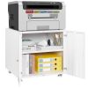 Office furniture Copier Cabinet white 2 door steel copier stand mobile pedestal file Printer Stand