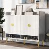 Shoe Cabinet with Doors, 11-Tier Shoe Storage Cabinet with Adjustable Shelves, Modern Wooden Shoes Shoe Storage Organizer for Entryway, Living Room, H