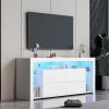 Modern contracted LED TV Cabinet with Storage Drawers,4 Storage Cabinet with Open Shelves for Living Room Bedroom