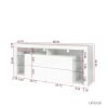 Modern contracted LED TV Cabinet with Storage Drawers,4 Storage Cabinet with Open Shelves for Living Room Bedroom