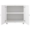 Office furniture Copier Cabinet white 2 door steel copier stand mobile pedestal file Printer Stand