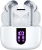 Bluetooth Headphones True Wireless Earbuds LED Power Display Earphones with Wireless Charging Case IPX5 Waterproof in-Ear Earbuds with Mic for TV Smar