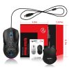 HXSJ New USB Wired Game Mouse RGB Backlit Braid 7200DPI Adjustable Back Cover Replaceable Home Optical Mouse