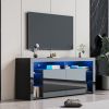 Modern contracted LED TV Cabinet with Storage Drawers,4 Storage Cabinet with Open Shelves for Living Room Bedroom