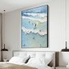 Hand Painted Oil Painting Large Ocean Painting Surf Art Beach Painting On Canvas Seaside Wall Art Figure Seascape Painting Beach Waves Landscape Abstr
