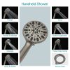 4.7in. 7 Modes Spray ABS High Pressure Handheld Shower Head with Stainless Steel Shower Hose