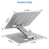 Laptop Stand Riser Stepless Angle Adjustable Ergonomic Notebook Holder Heat Dissipation Notebook Elevator for Laptop Tablet Drawing Board up to 15.6in
